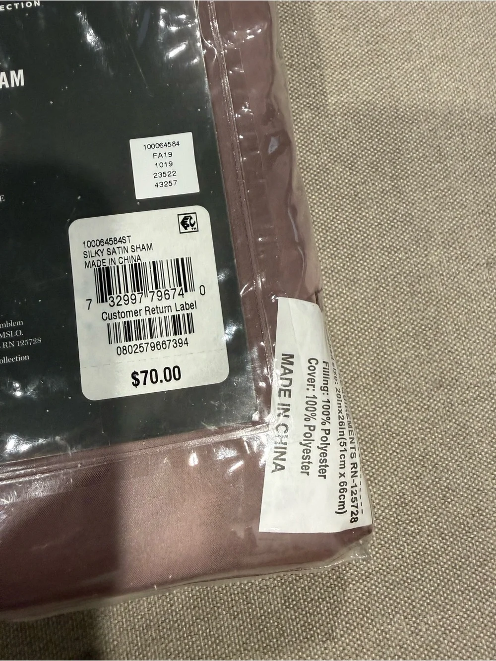Martha Stewart Pillow Sham in Dusty Rose Mauve